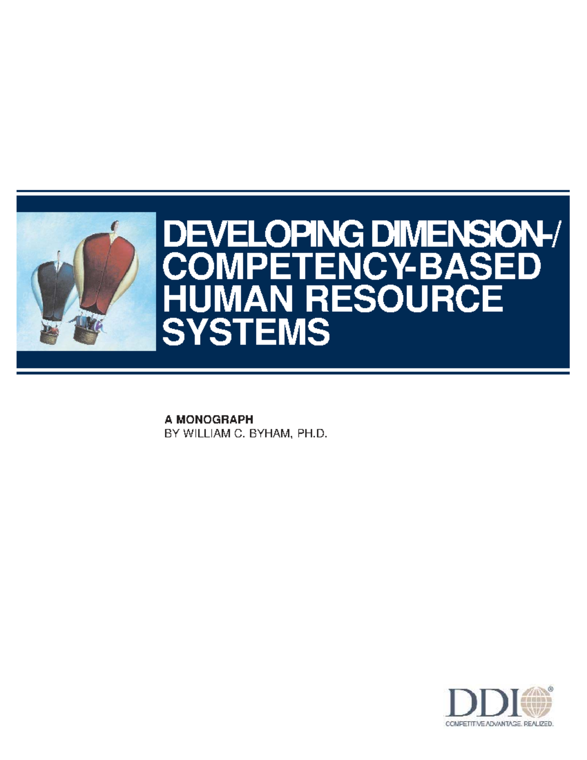 DDI Competency-Based Human Resource Systems: Dimensions vs ...