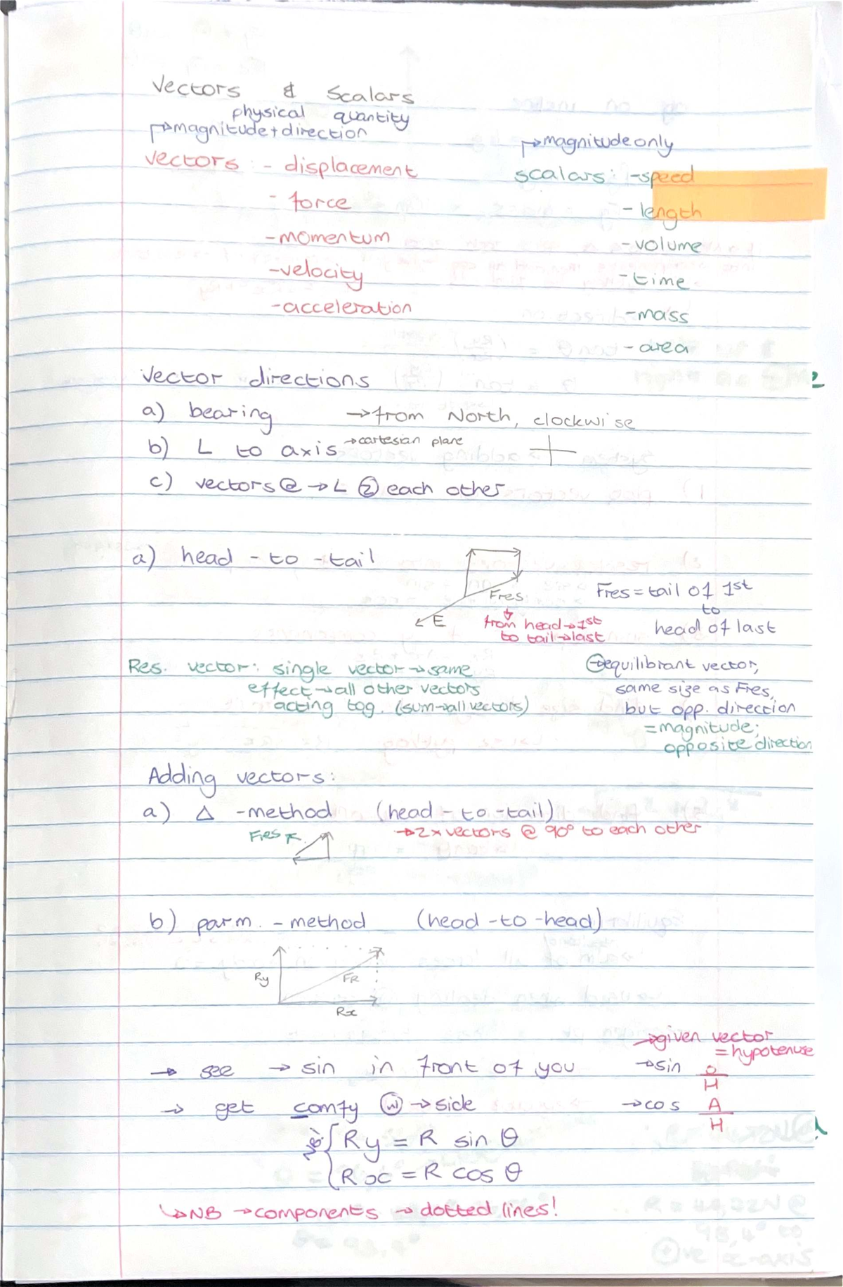 Vectors and Scalars: Comprehensive Study Notes for PHYS 101 - Studocu