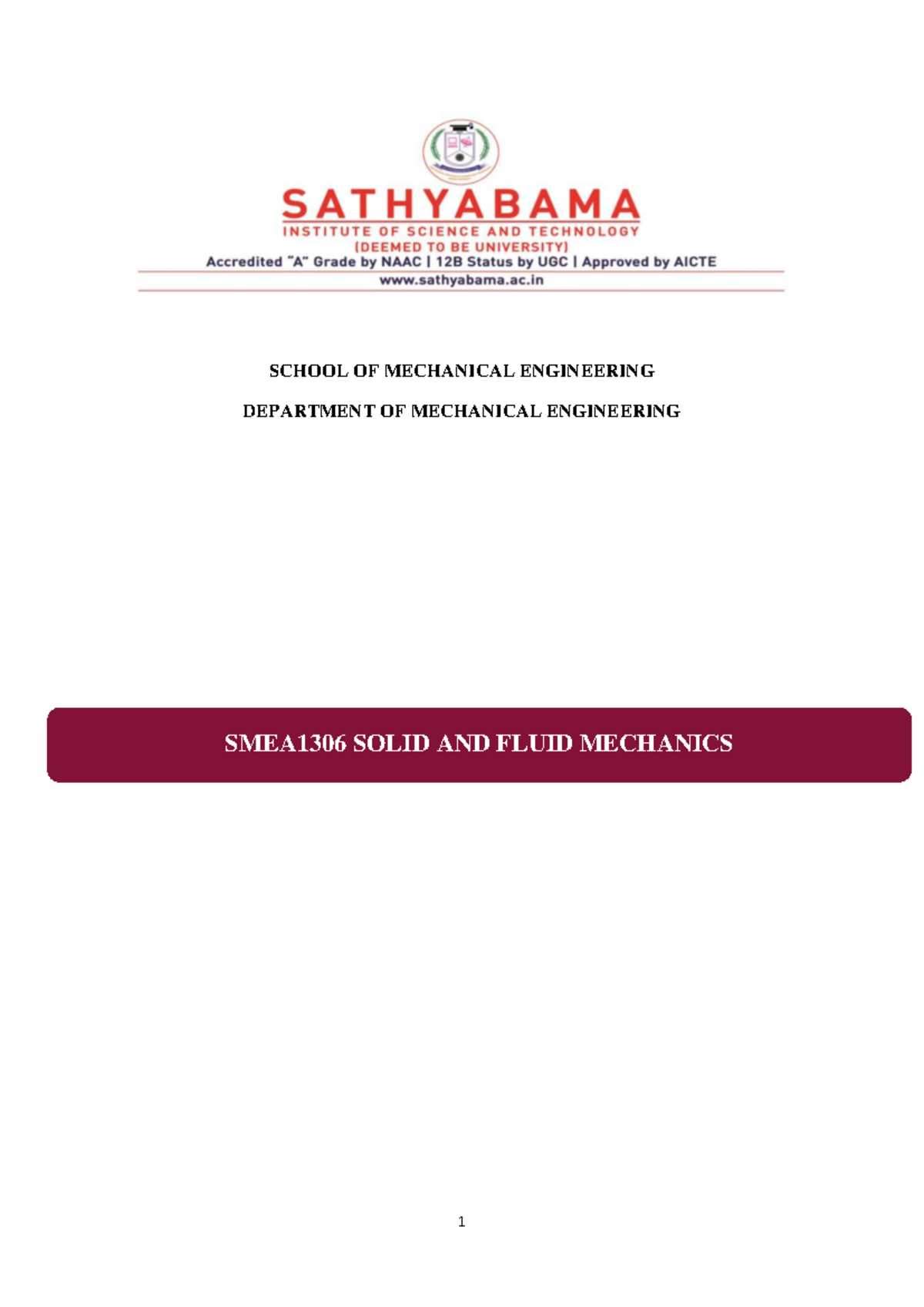 SMEA1306 - Unit 1: Stress, Strain, and Deformation in Solids - Studocu