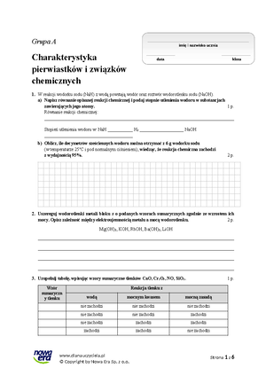 Sprawdzian 7 kinetyka chemiczna i termochemia gr 2 - dlanauczyciela