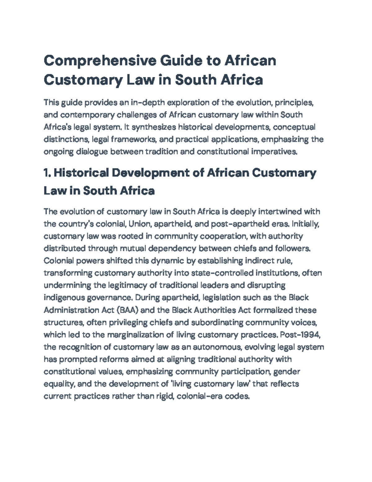 CJUB Cases - Summary of South African Indigenous Law on Marriage and ...