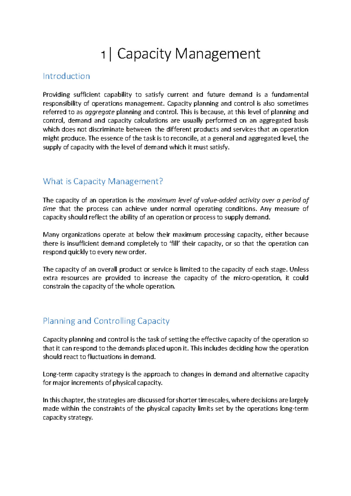 ES2B2.05 Capacity Management: Key Concepts and Strategies Overview ...