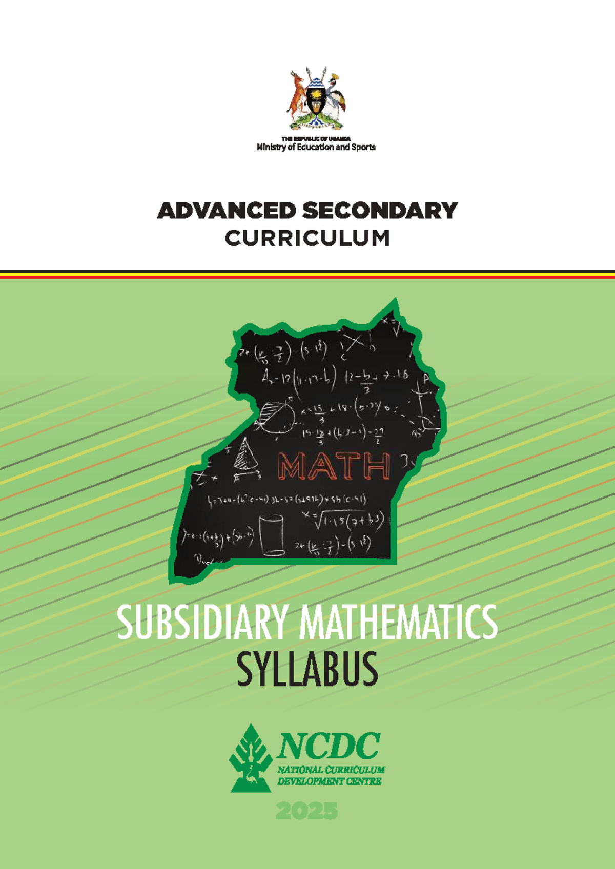 ADVANCED SECONDARY CURRICULUM: SYLLABUS FOR SUBSIDIARY MATHEMATICS ...