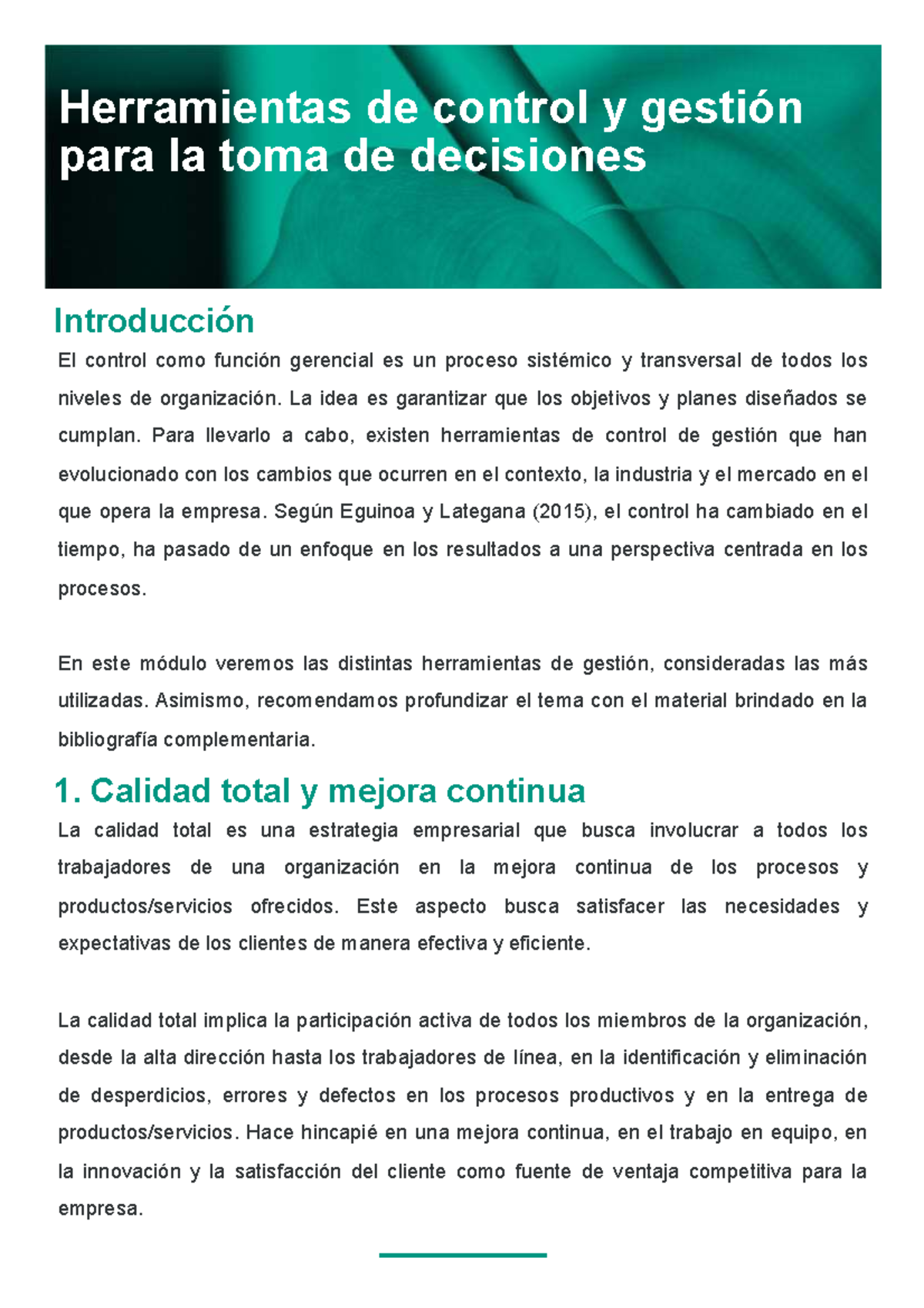 Herramientas de Control y Gestión para la Toma de Decisiones ...