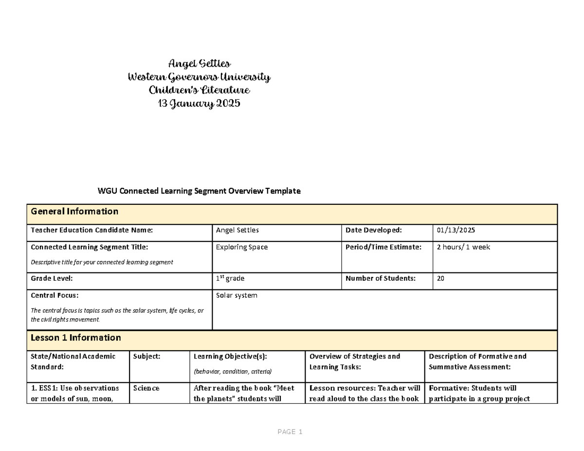 WGU Connected Learning Segment Overview Template (1) (1) - Angel ...