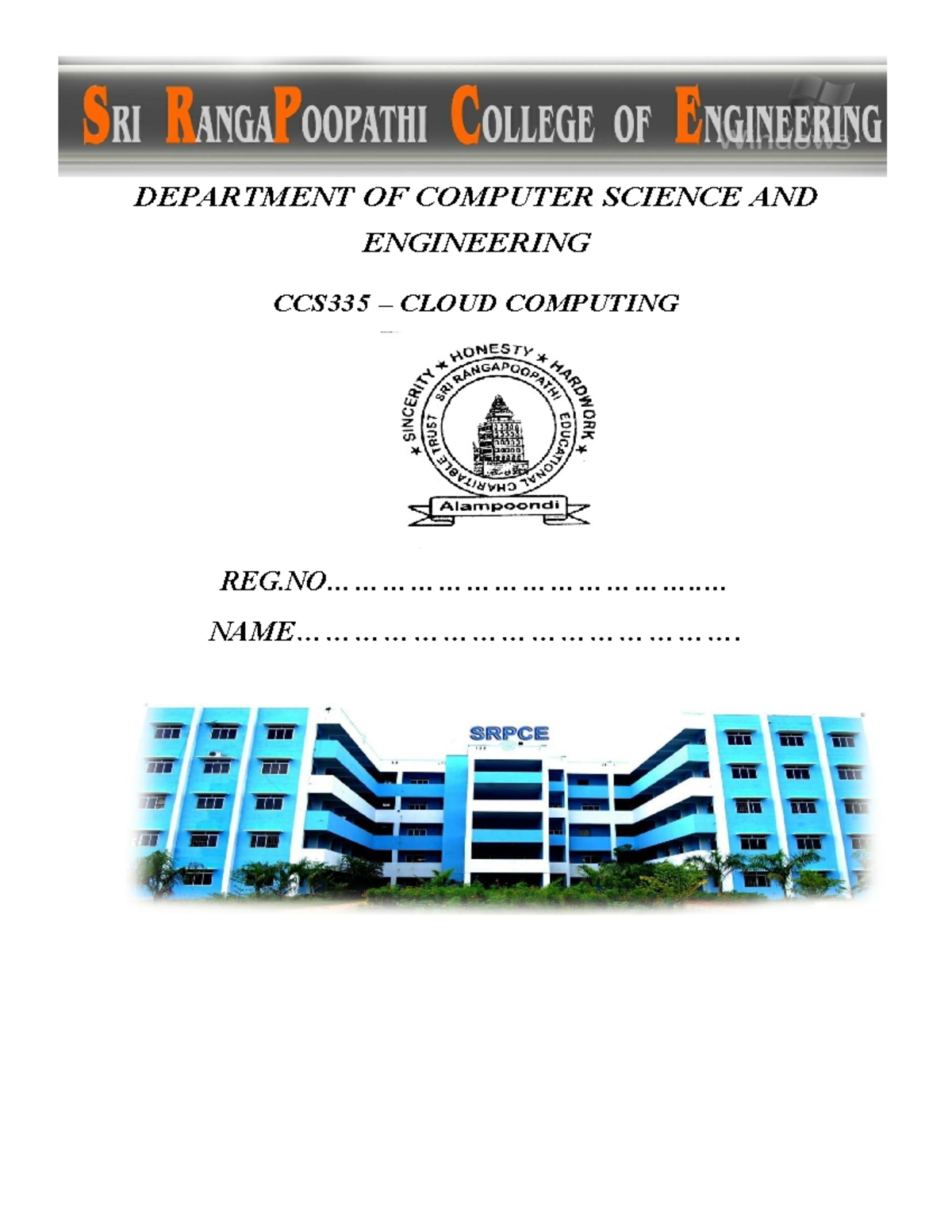 CCS335 Cloud Computing Lab Manual: Practical Experiments & Procedures ...