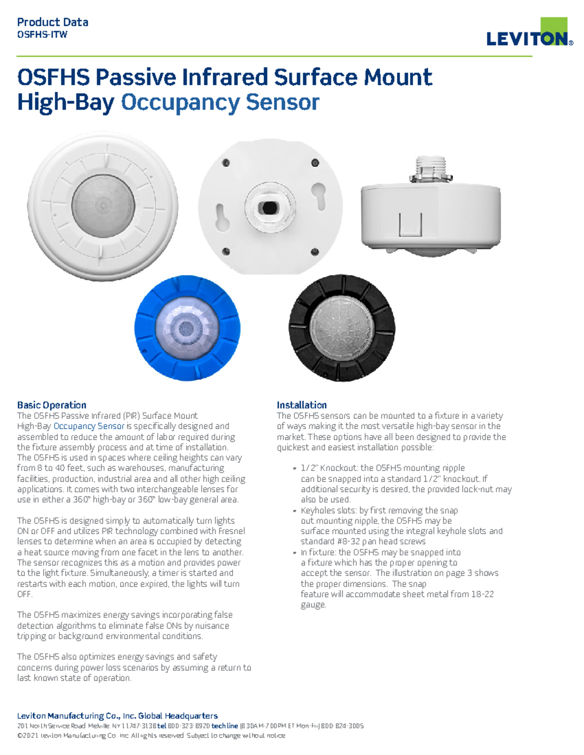 Passive Infrared PIR Surface Mount High Bay Occupancy Sensor Triple ...