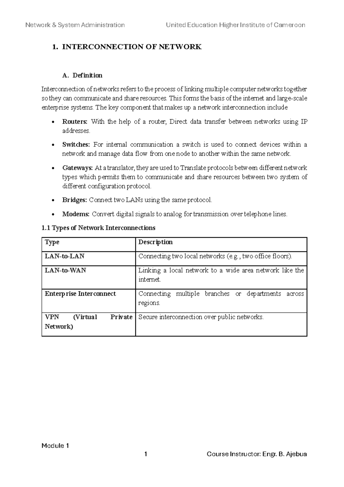 SWE243 Module 1: Interconnection of Networks - Key Concepts and ...