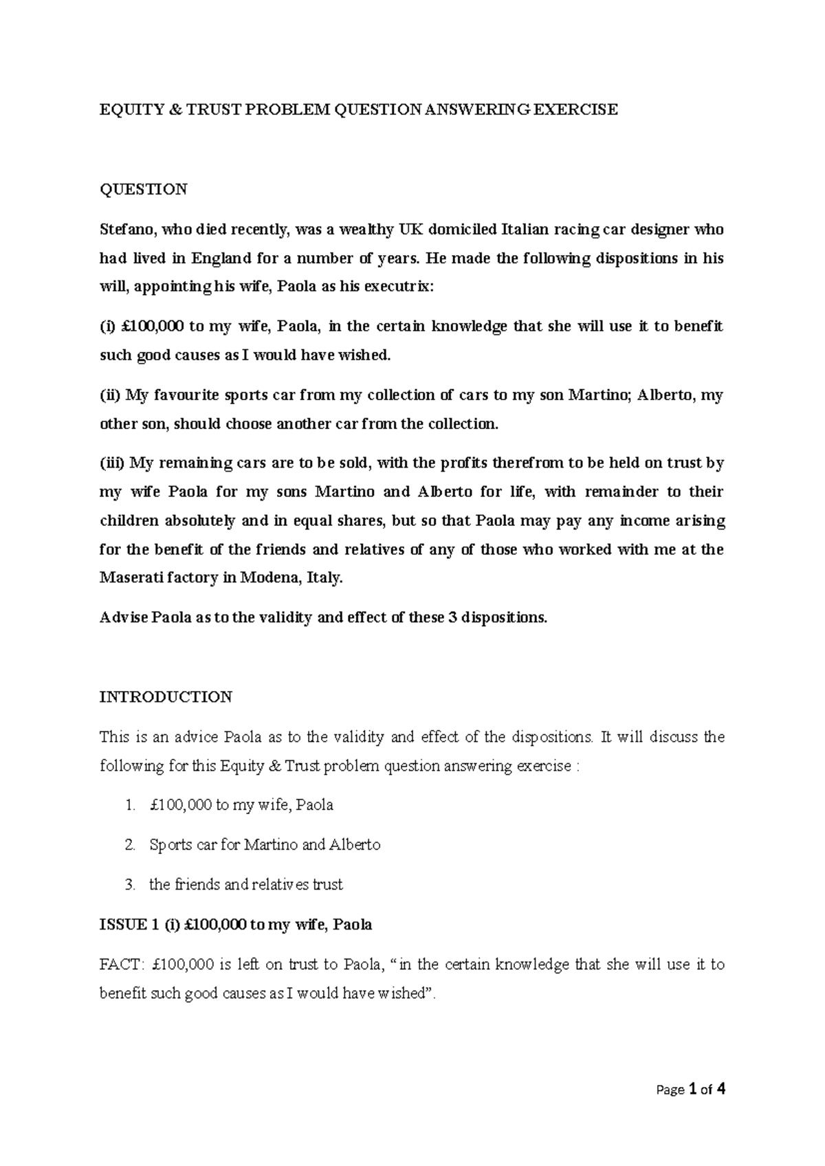 Law of Equity and Trust - The 3 Certainties (Part 1) - EQUITY & TRUST ...