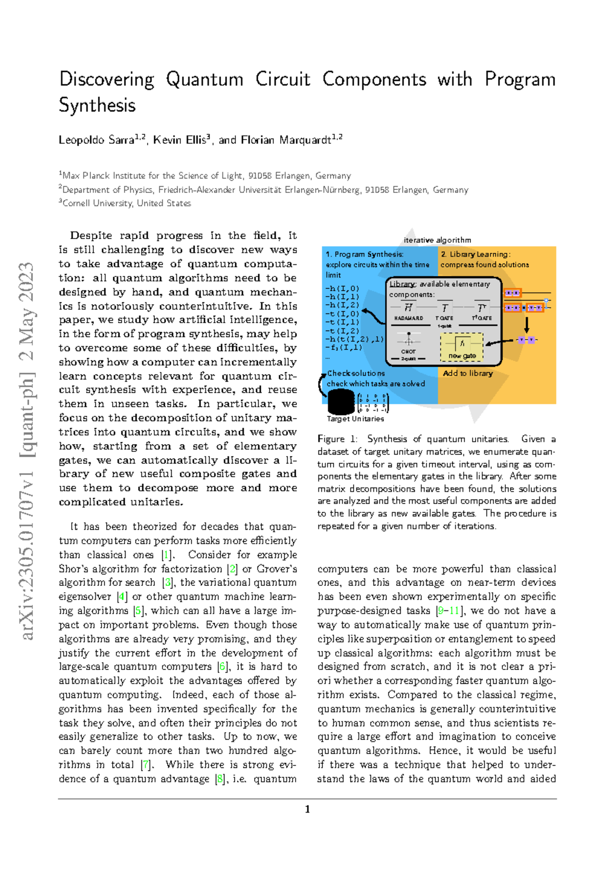 Discovering Quantum Circuit Gates via Program Synthesis (arXiv:2305. ...
