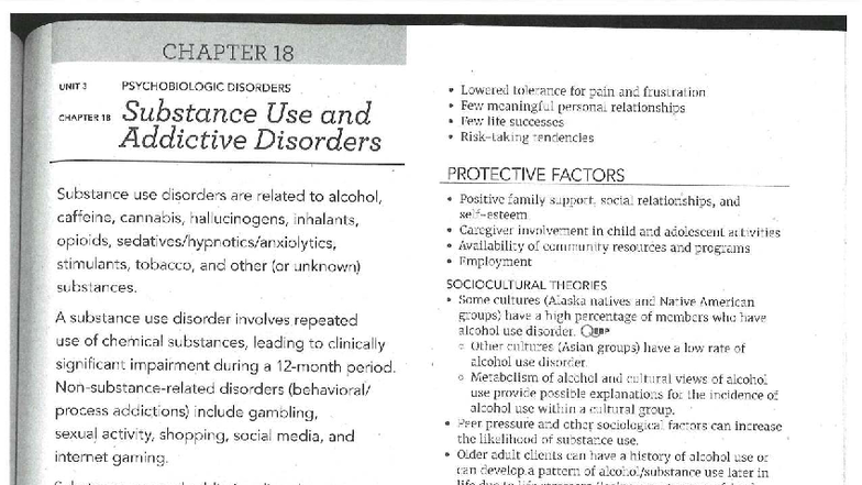 CHAPTER 18 RN MENTAL HEALTH NURSING: Substance Use & Addictive ...