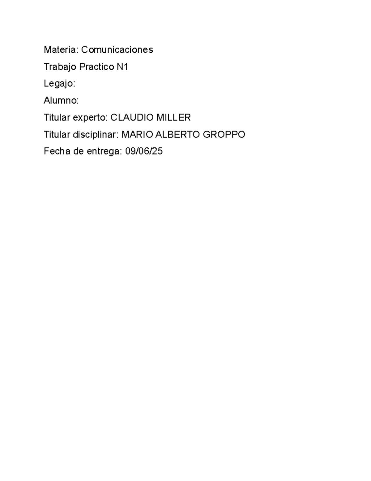 TP1 L M COM - Análisis de Tráfico y Protocolos en Redes - Document Preview