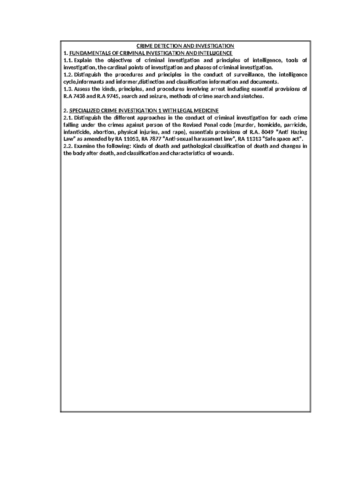 Criminology CLE TOS 2024: Comprehensive Guide to Crime Detection & Law ...