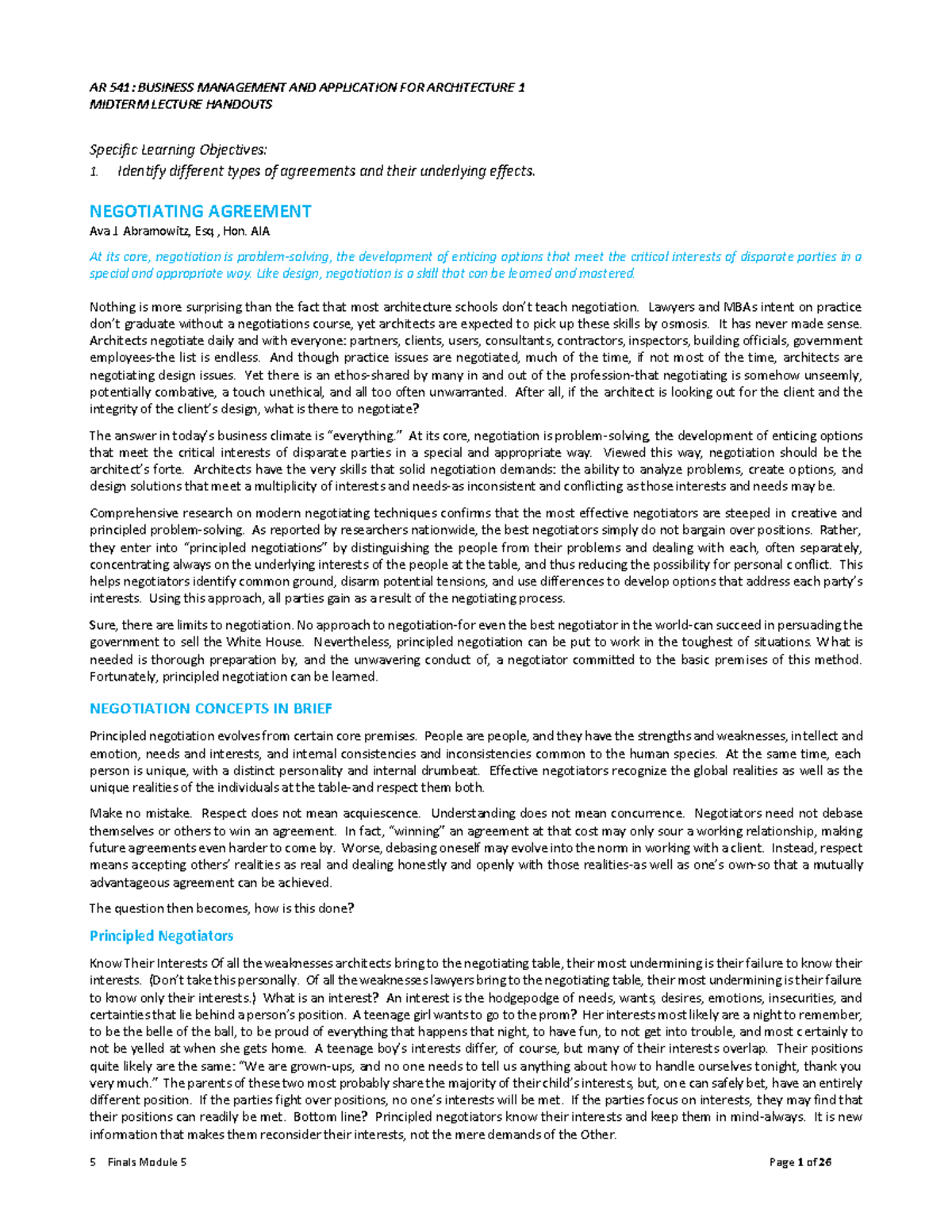 5 Finals Module 5 - notes - MIDTERM LECTURE HANDOUTS Specific Learning ...