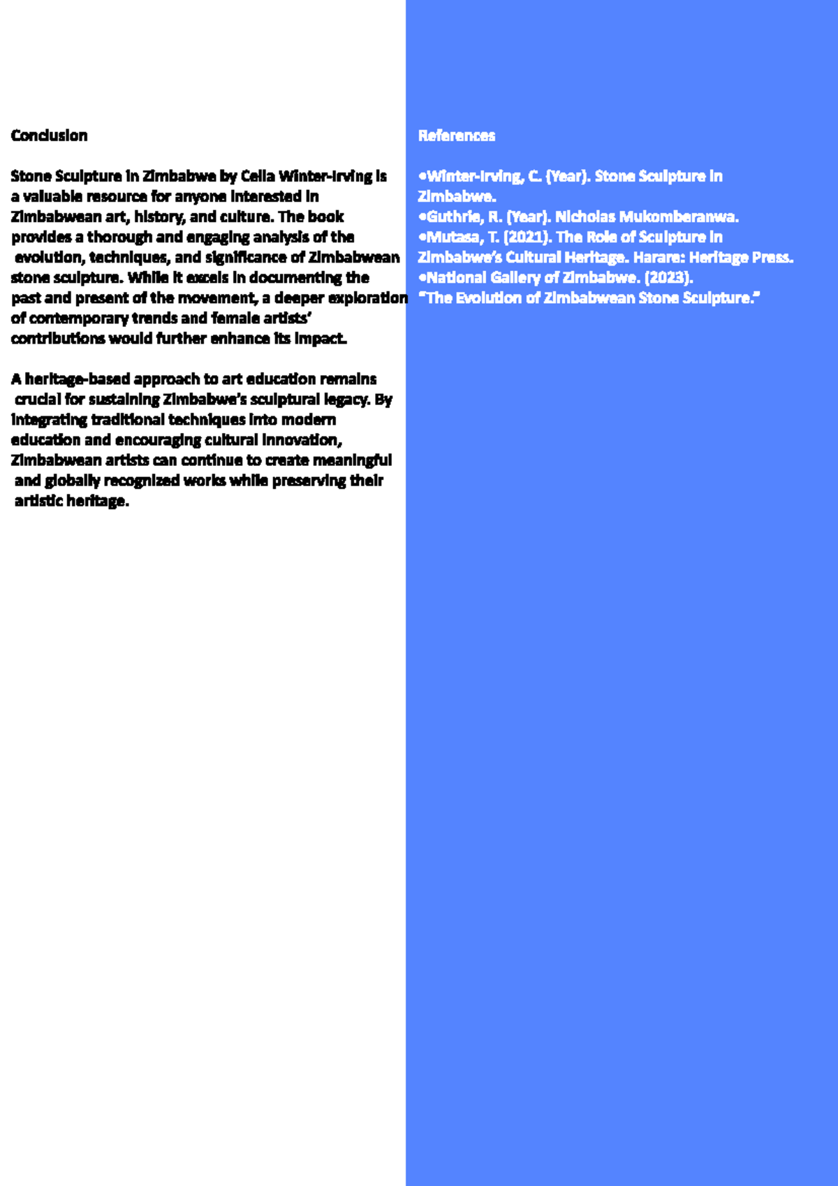 Conclusion and References for Design and Make Project (EE211) - Studocu