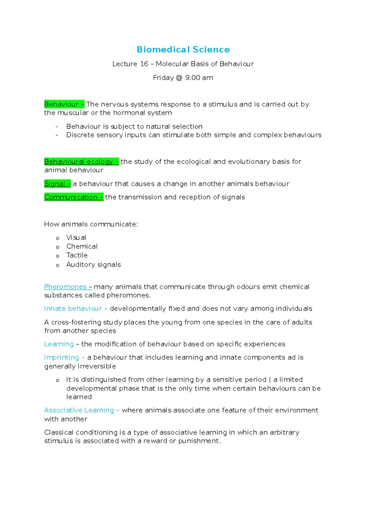 Biomed Notes - Depression - Biomedical Science: Brain Function and ...