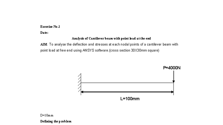 Design and Analysis Lab (1) - Exercises on Beam and Truss Analysis ...
