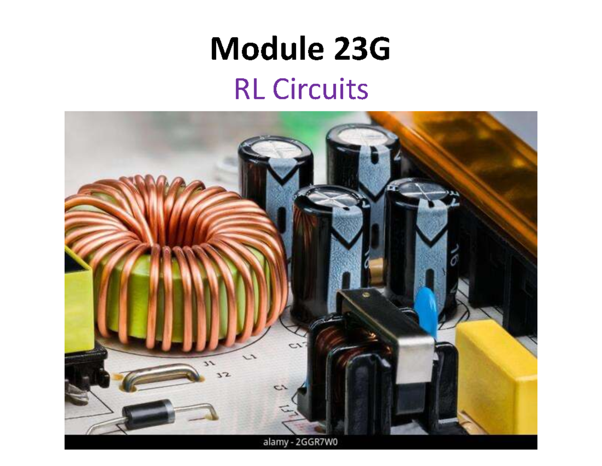 23G RL Circuits: Transition Periods and Scenarios Analysis - Studocu