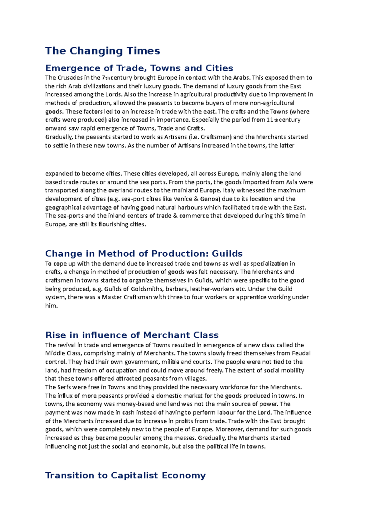 Renaissance &amp; Reformation: Economic Shifts and Cultural Movements - Studocu