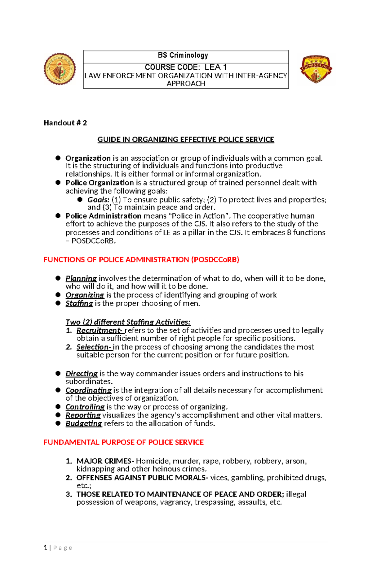 Handout-No - efefertgr - Handout # 2 GUIDE IN ORGANIZING EFFECTIVE ...