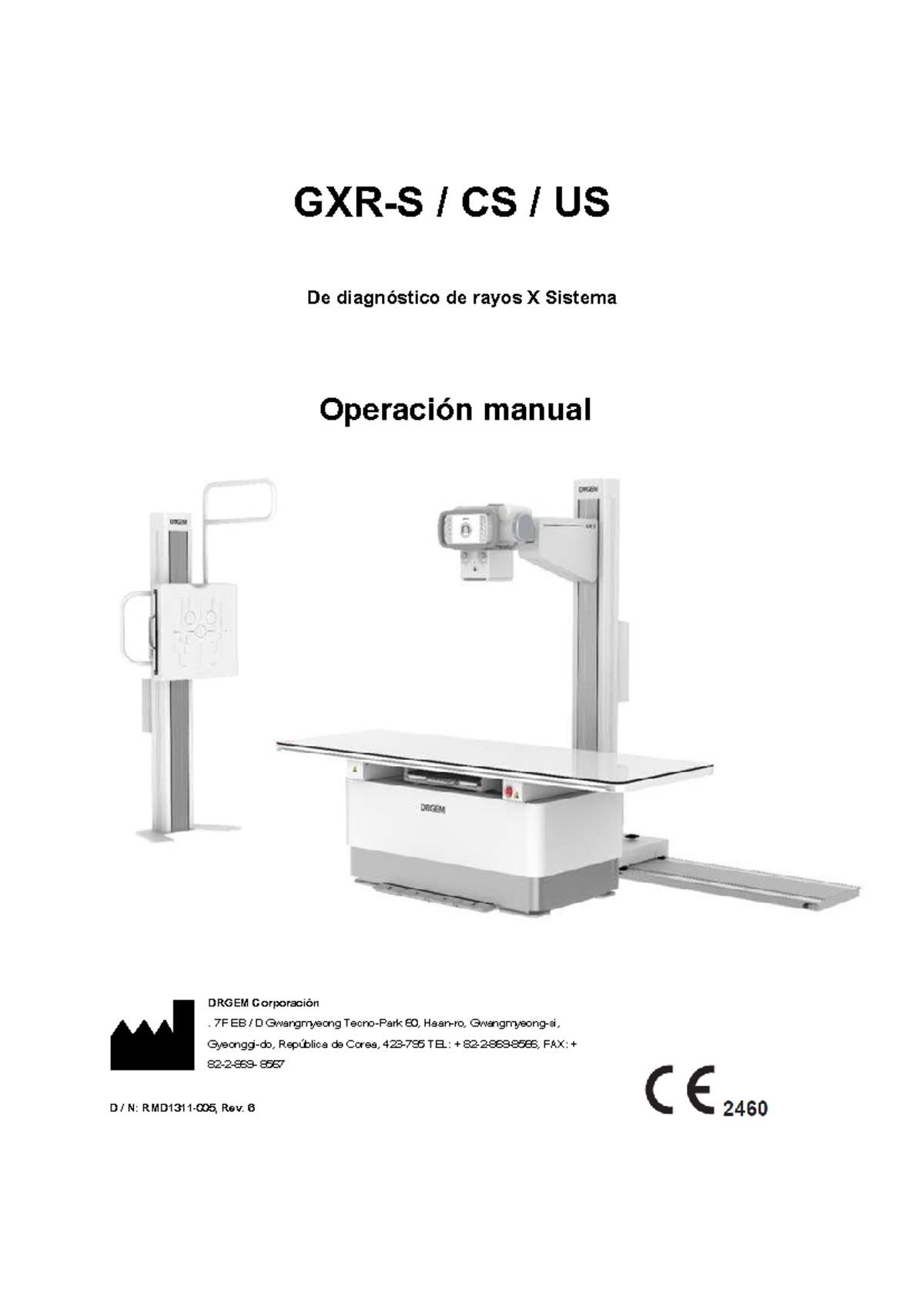 Manual de Usuario GXR CS US: Diagnóstico de Rayos X y Seguridad - Document Preview
