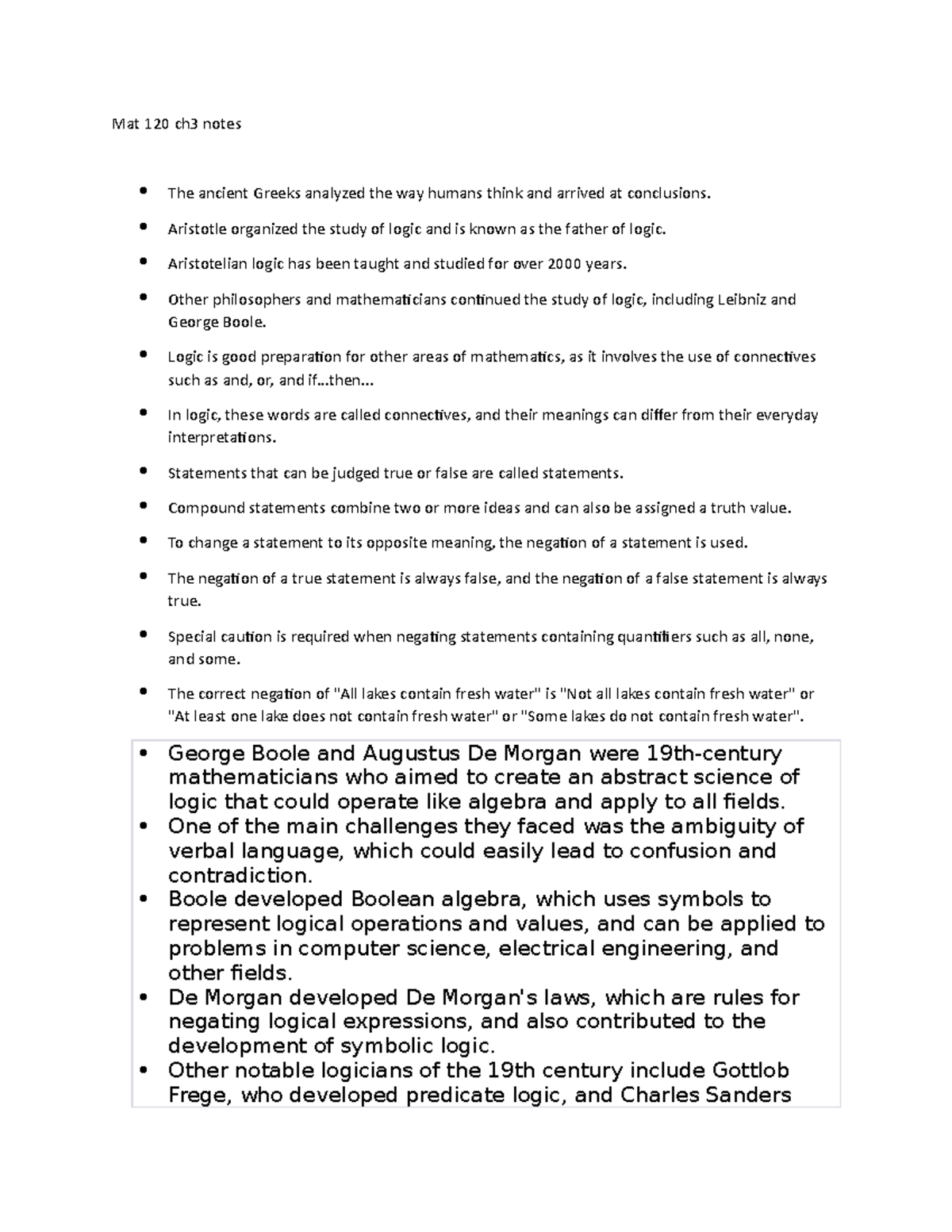 Mat 120 ch3 notes - math - Mat 120 ch3 notes The ancient Greeks ...