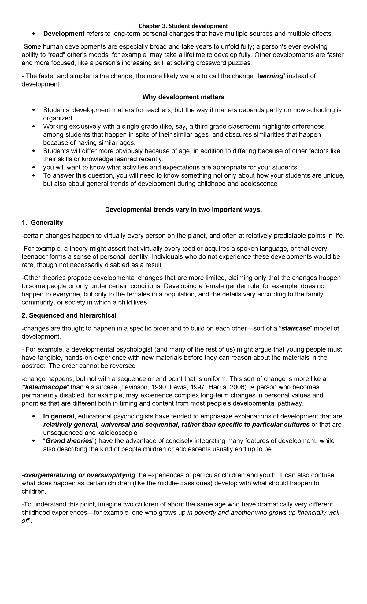 Chapter 3: Student Development in Educpsych (EDUC 101) - Key Concepts ...