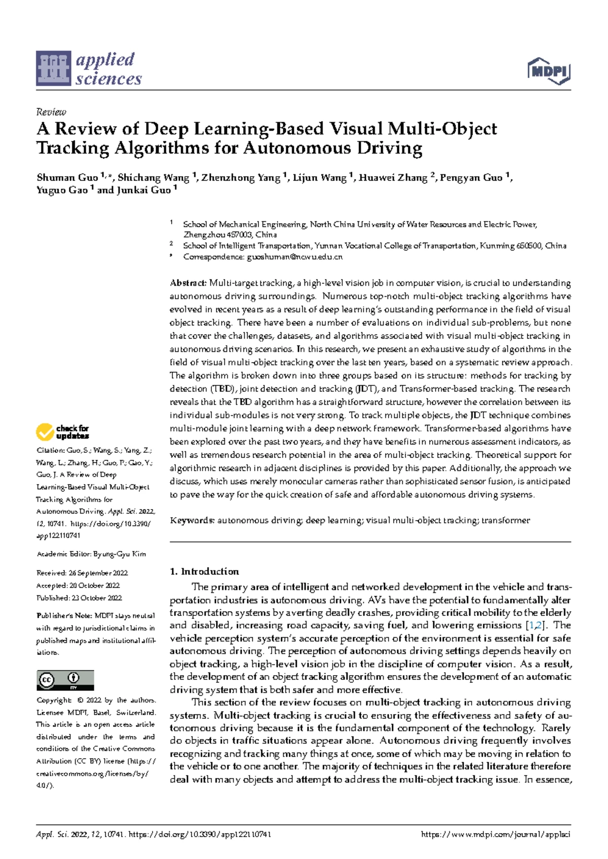 Semantic Point Adaptive MODT for Autonomous Vehicles (ENGR 2021) - Studocu