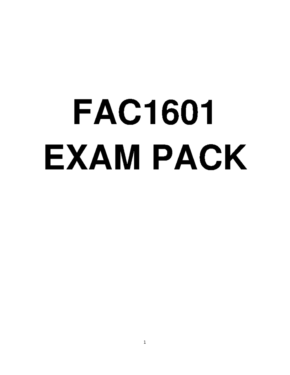 FAC1601 FINAL EXAM PACK 2018: FINANCIAL ACCOUNTING REPORTS - Studocu