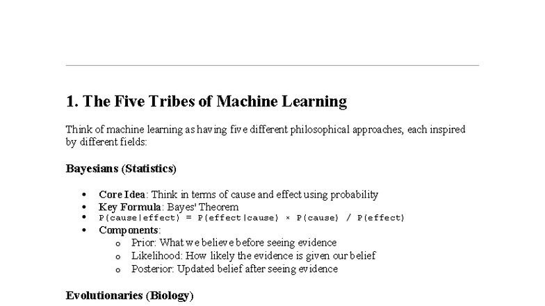CS3244 Midterm Notes: Understanding Machine Learning Tribes and ...