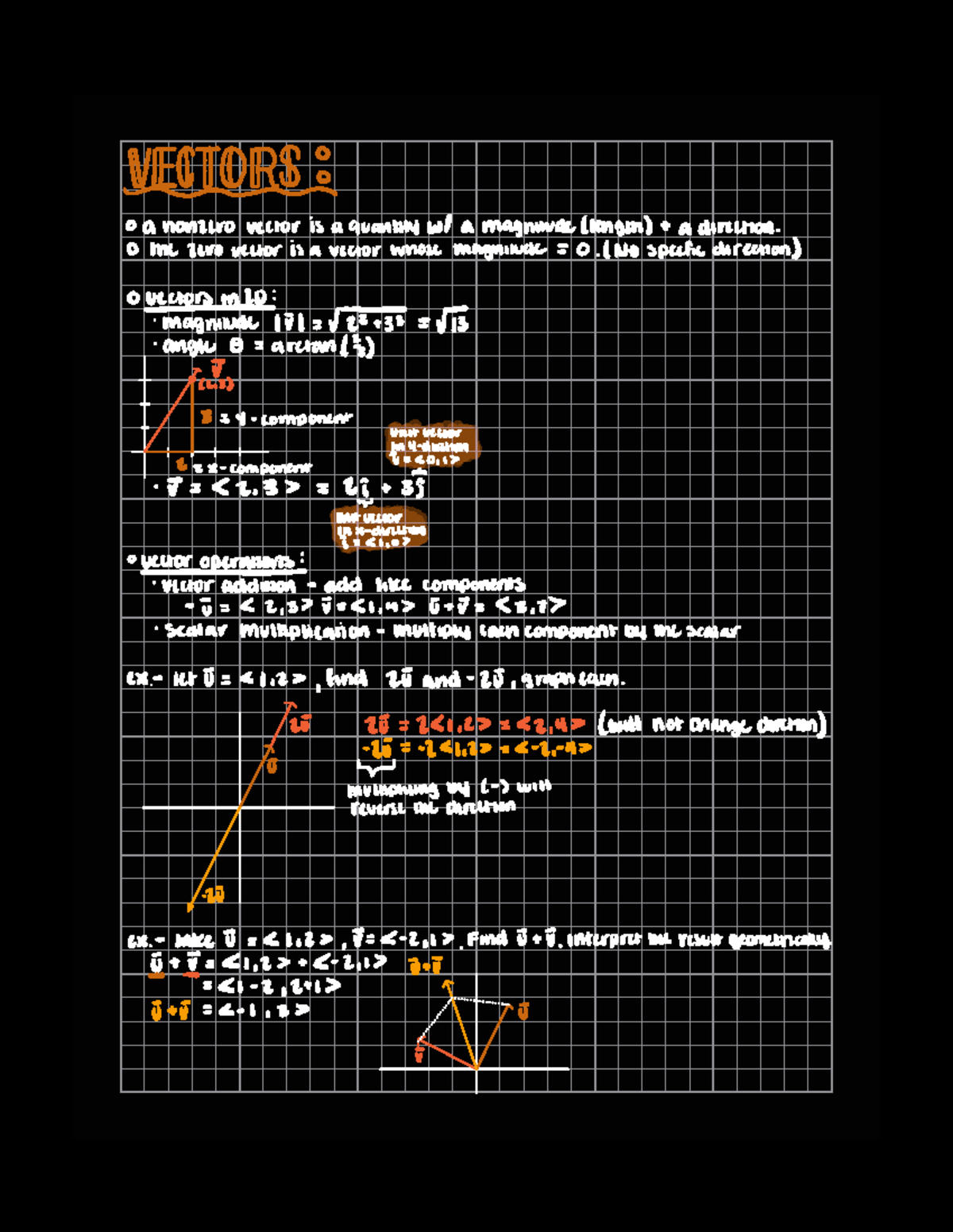 MATH 201 Midterm 4 Comprehensive Notes and Vector Analysis - Studocu