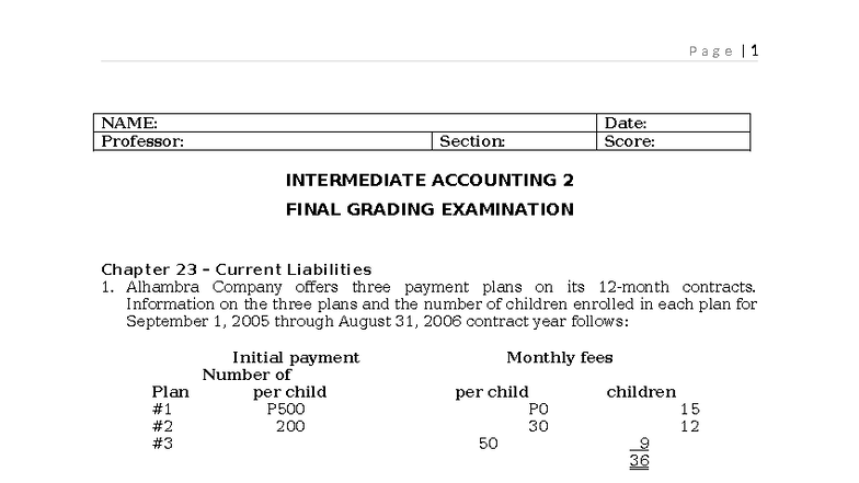 INTERMEDIATE ACCOUNTING 2 FINAL EXAM REVIEW: Chapters 23-32 - Studocu