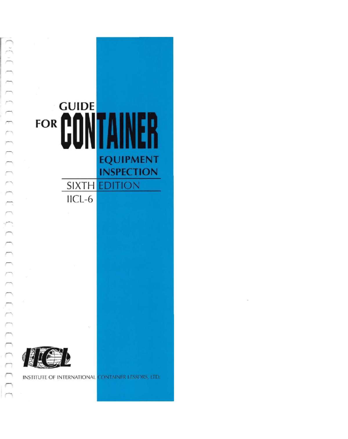 Container Inspection Guide: Sixth Edition (IICL) - Studocu