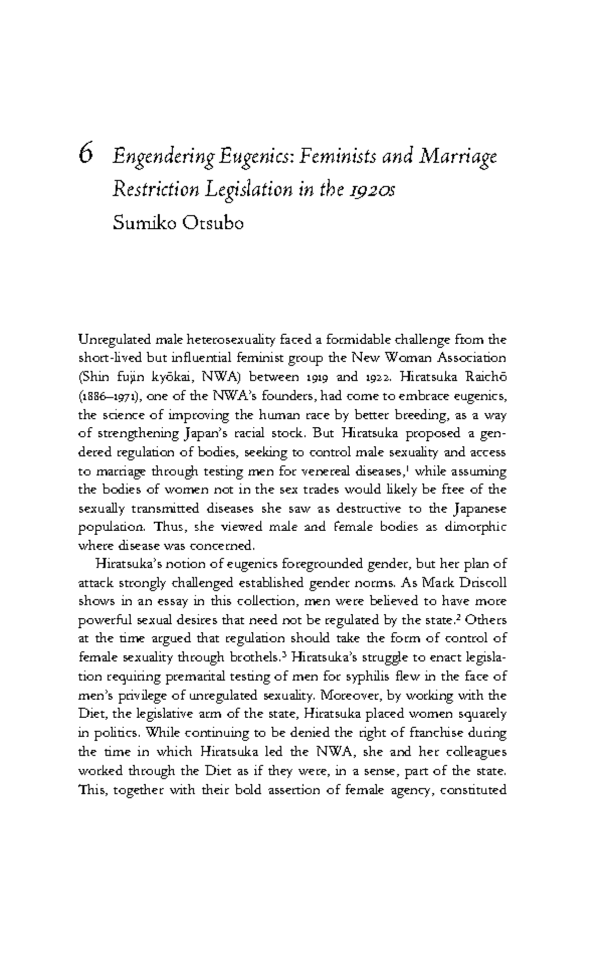 Engendering Eugenics: Feminist Advocacy for Marriage Laws in 1920s ...