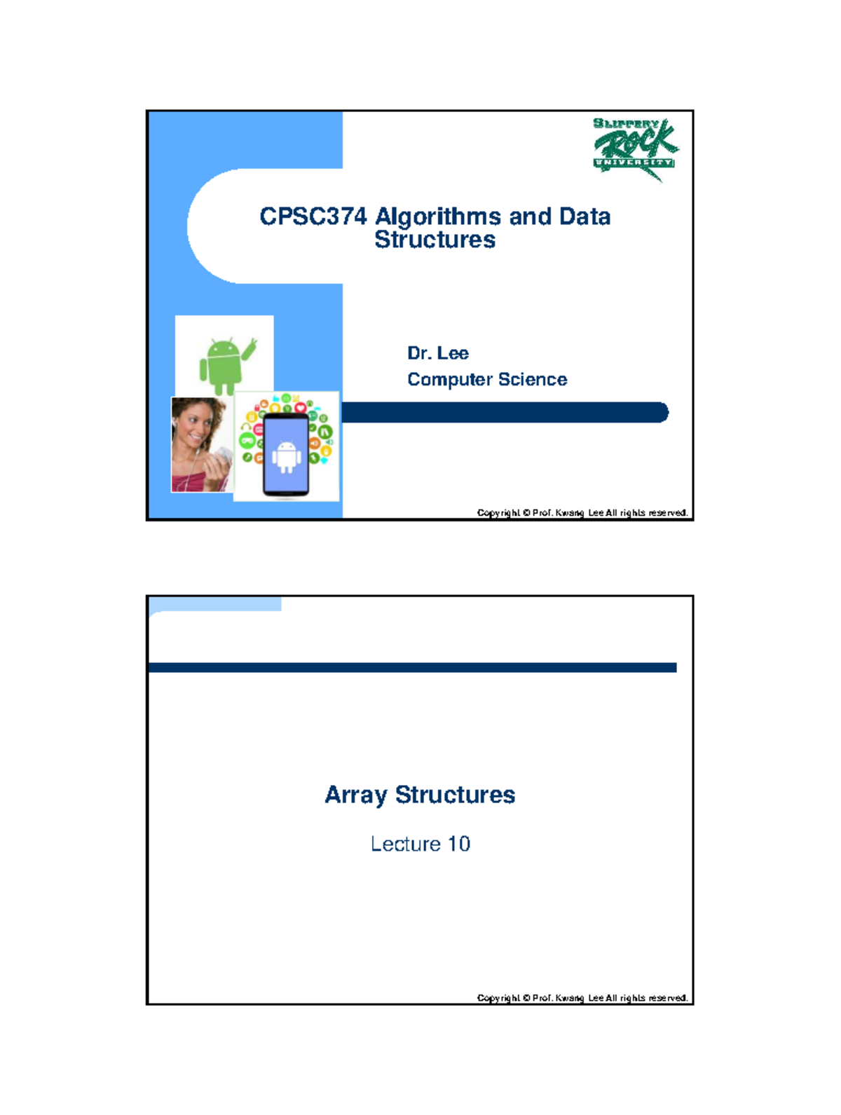 CPSC374 Lecture 10: Intro to Array Structures in Java/C++ - Studocu