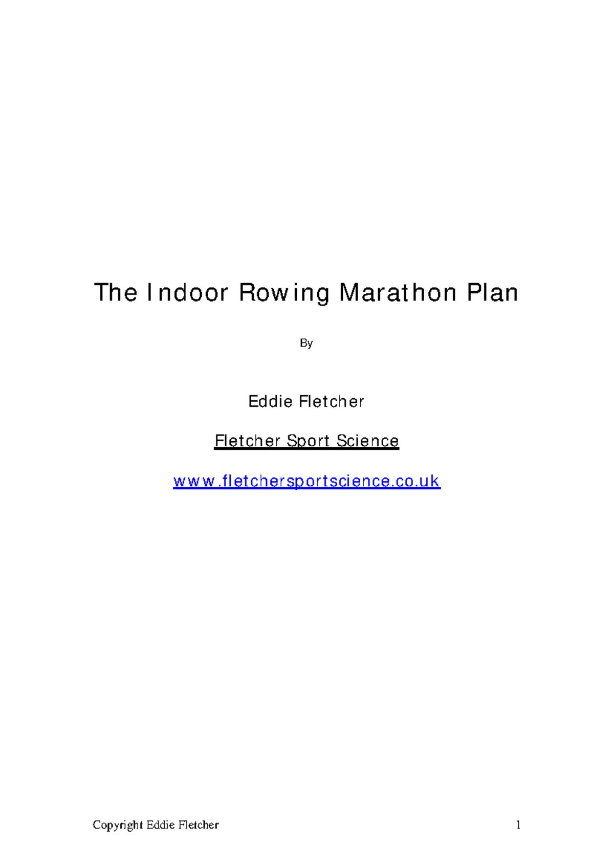 Indoor Rowing Marathon Training Guide - 12 Week Plan - Studocu
