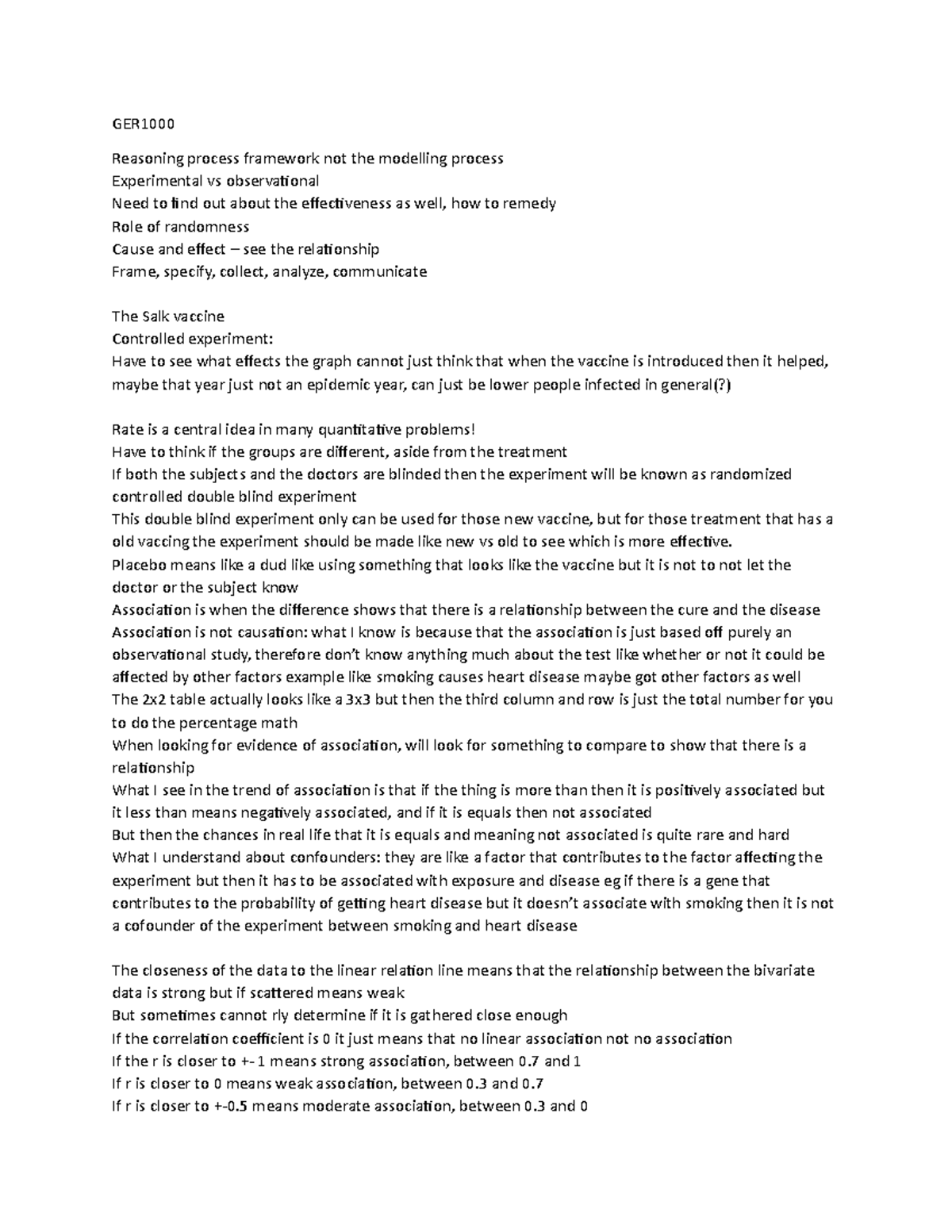 National University of Singapore GER1000 Practice materials - GER ...