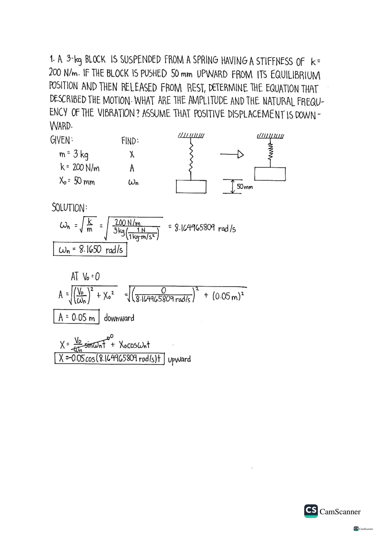 Vibration Analysis: Example Problems for Course Code VIB 101 - Studocu