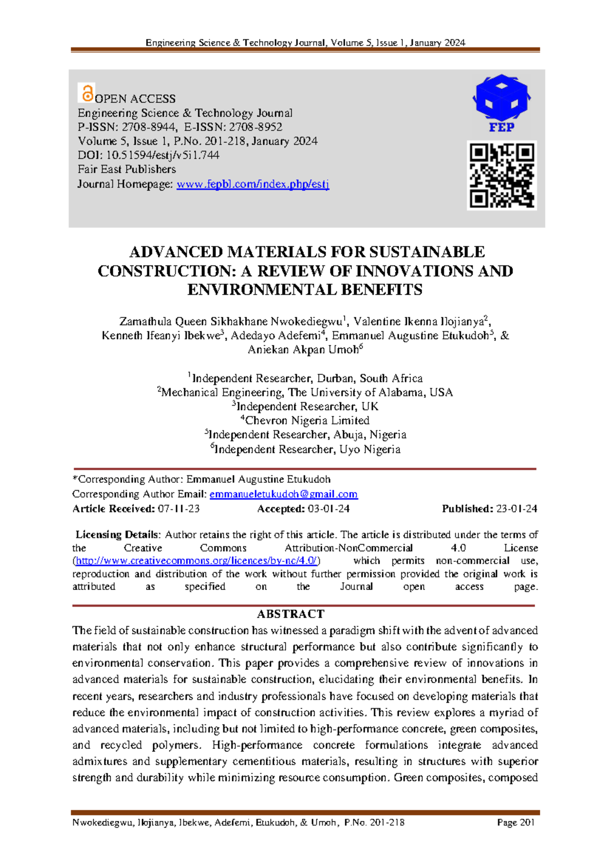 Advanced Materials for Sustainable Construction: Innovations & Benefits ...