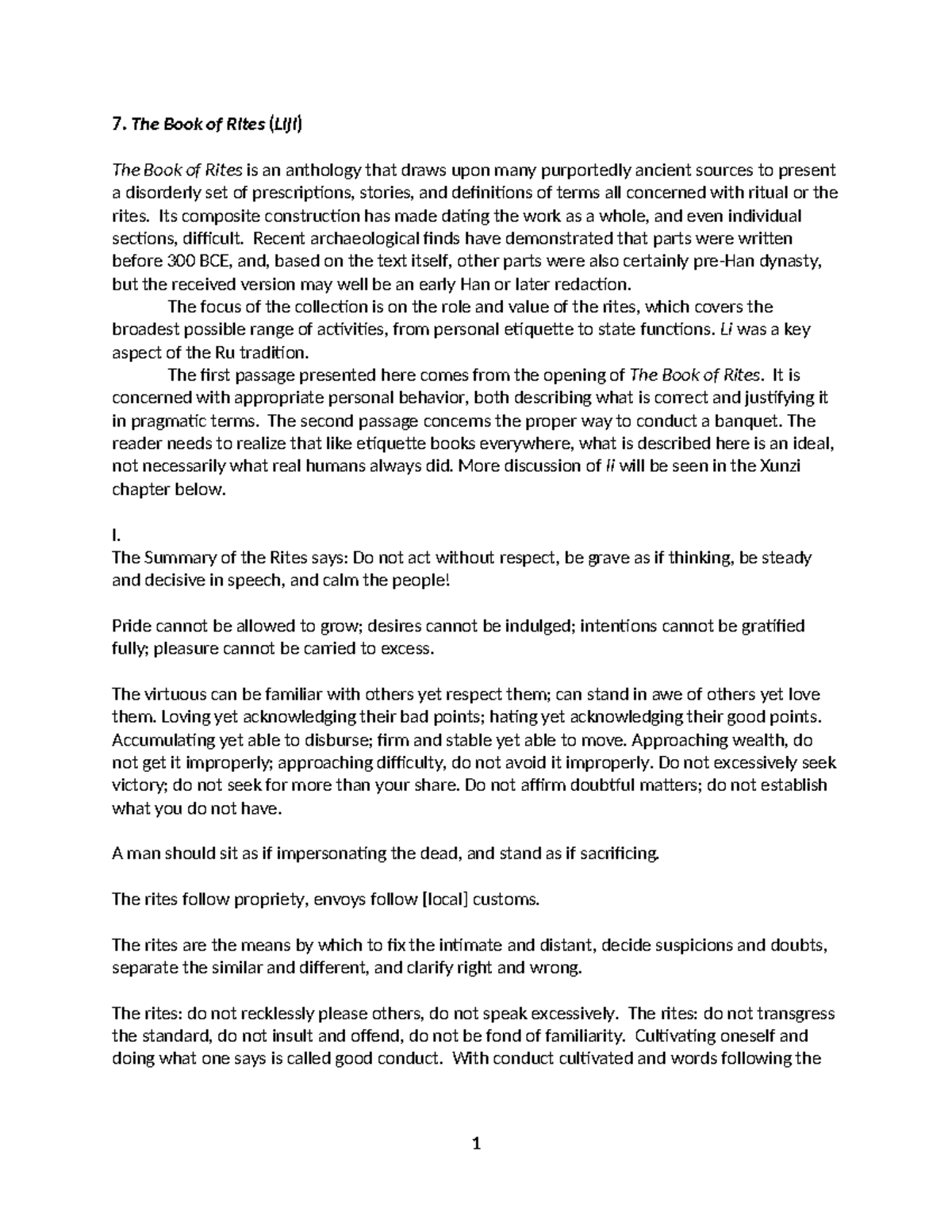 The Book of Rites (Liji): Insights on Rituals and Conduct in Ancient ...