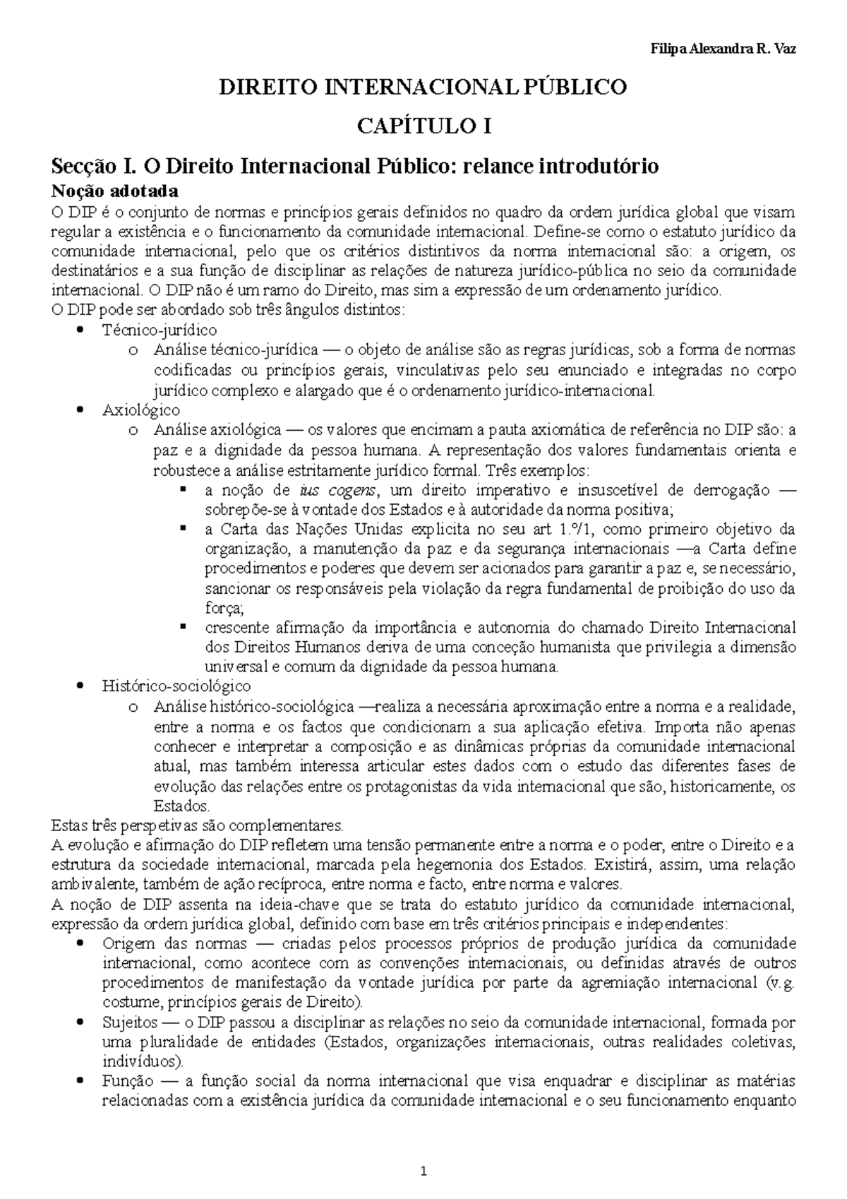 Apontamentos DIP - Direito Internacional Público: Introdução e Evolução ...
