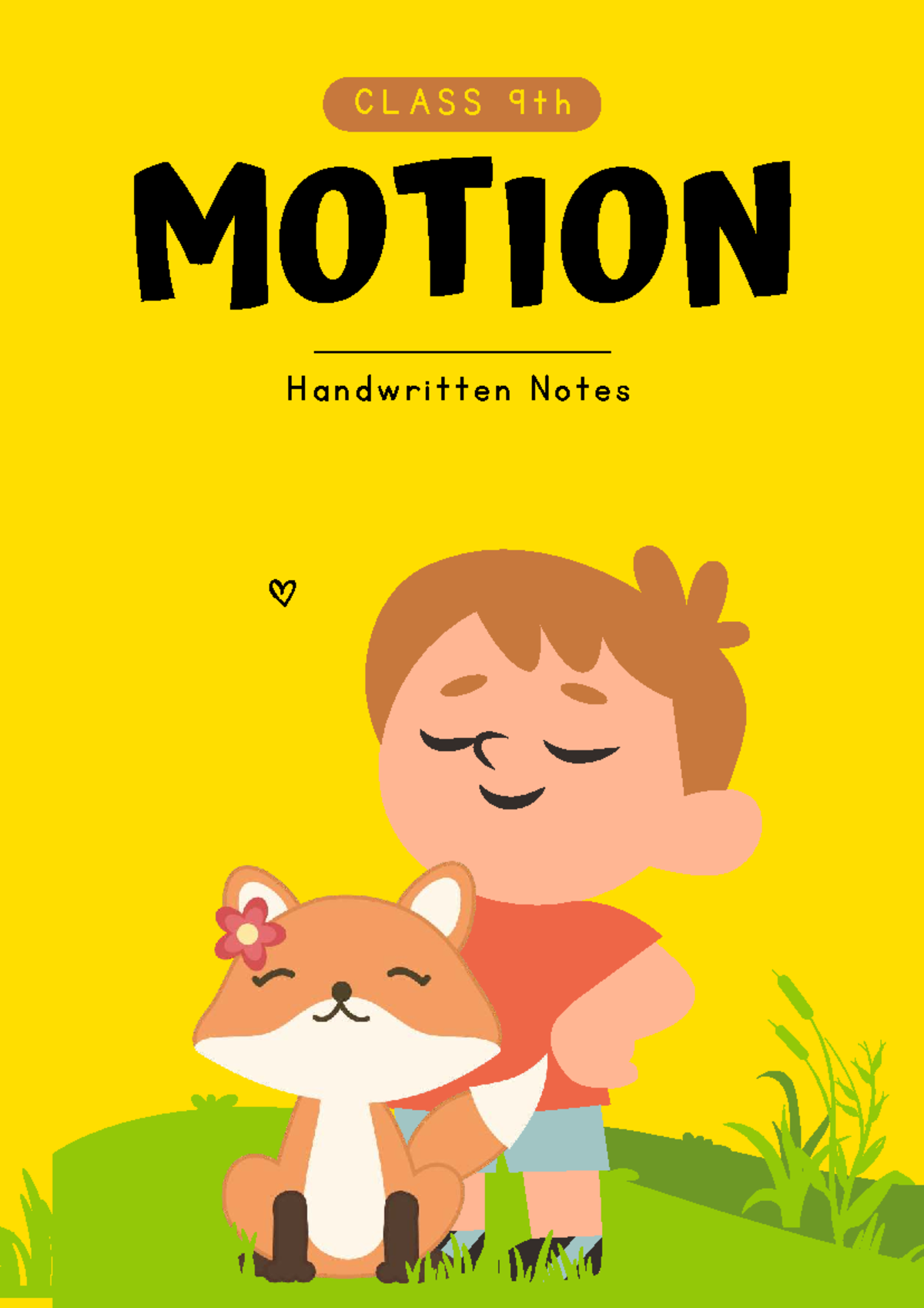 CLASS 9 MOTION Handwritten Notes: Understanding Motion Types and ...