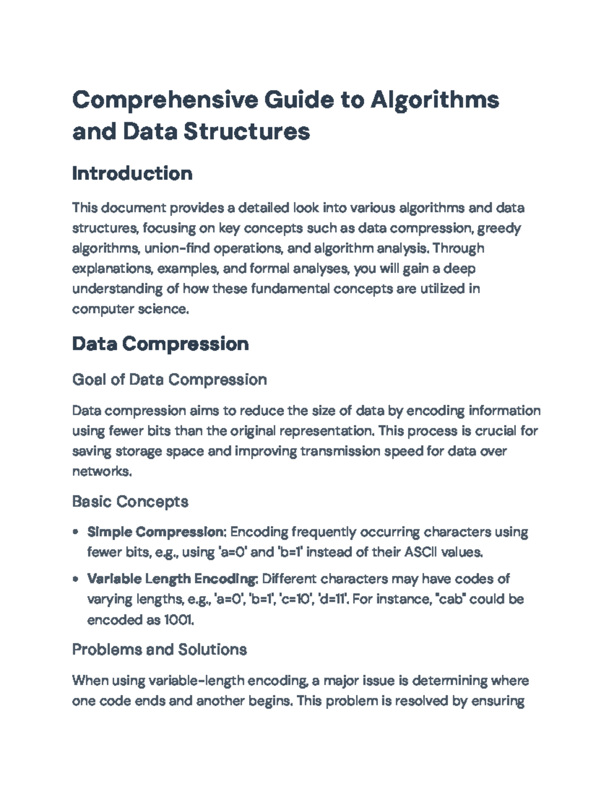 Algorithms and Data Structures: A Comprehensive Guide - Comprehensive ...