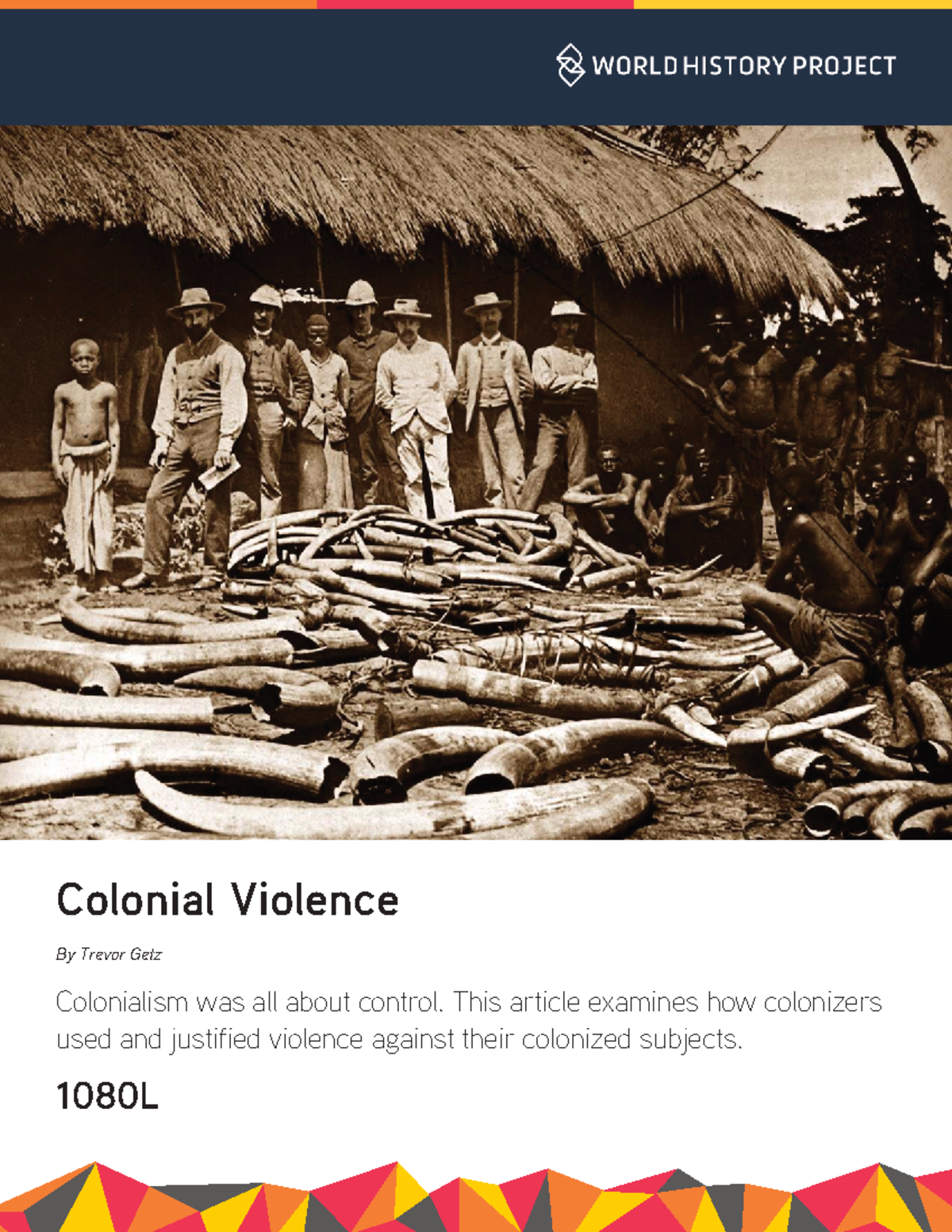 Colonial Violence: Analyzing Control and Suffering in Colonialism - Studocu