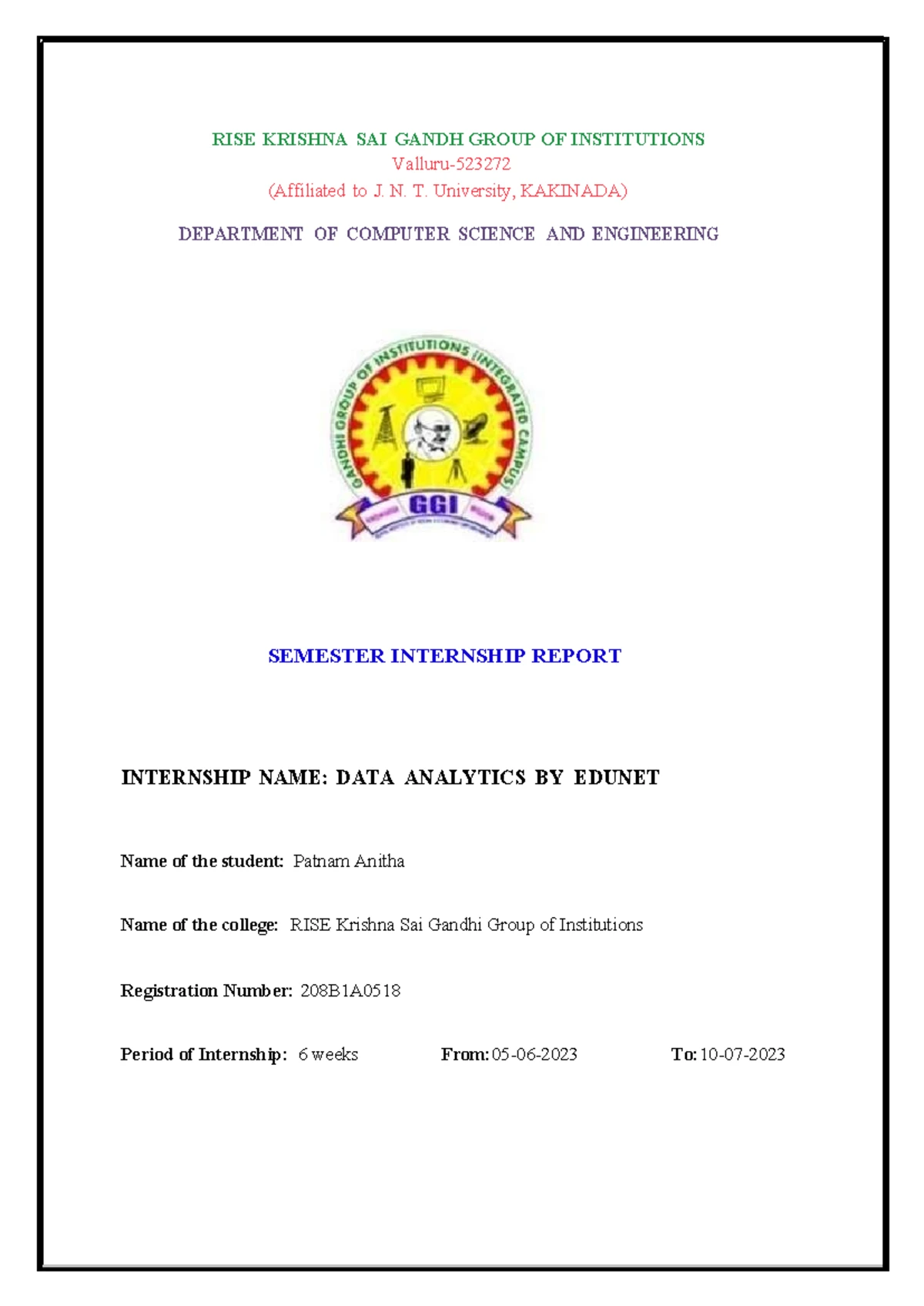 683071695 Final Internship Report on Intelligent Automation - Studocu
