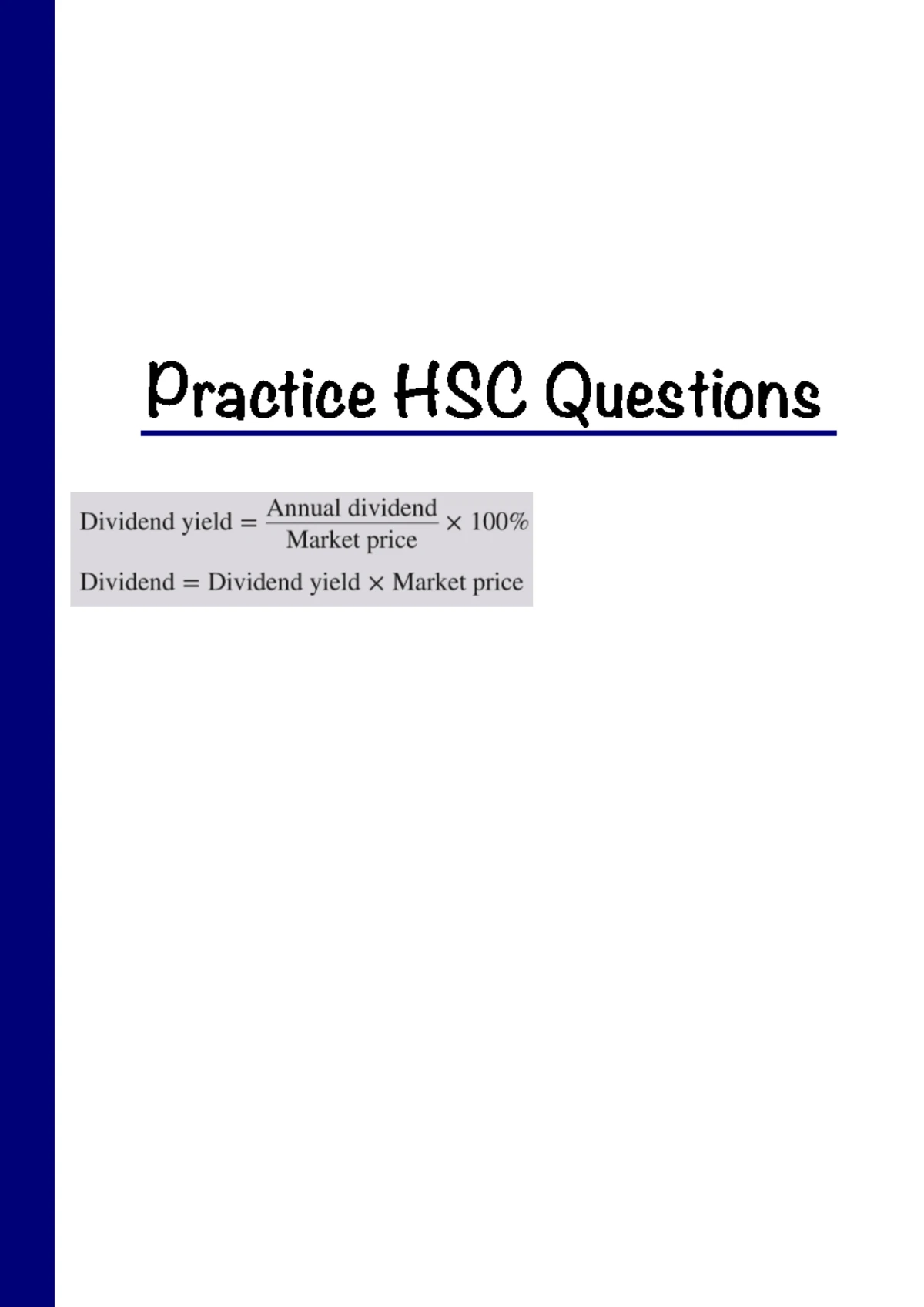 HSC Mathematics Standard 2 - Task 3 Past Paper 2019 - Studocu