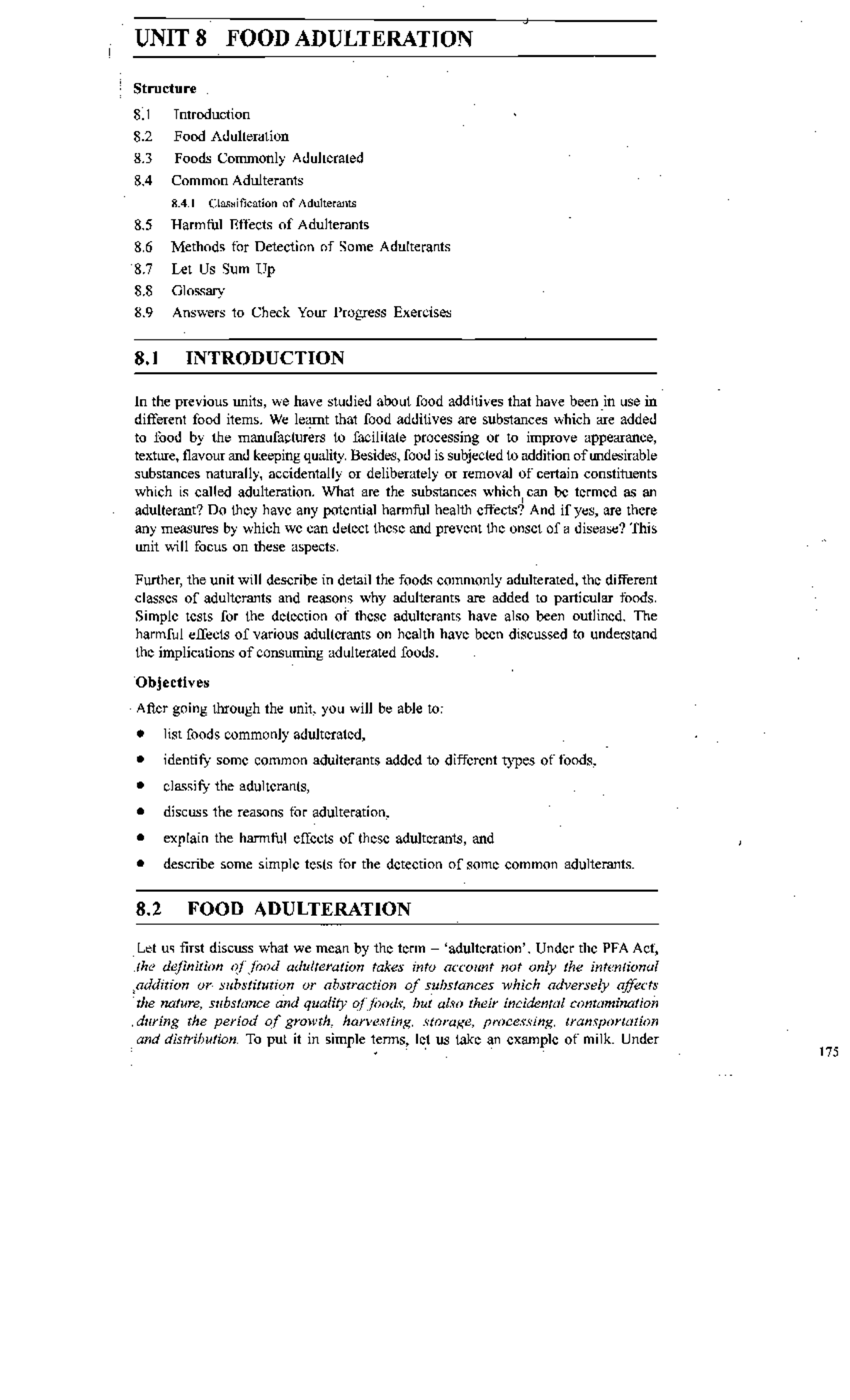 8. Food Adulteration and Its Implications on Health and Safety - Studocu