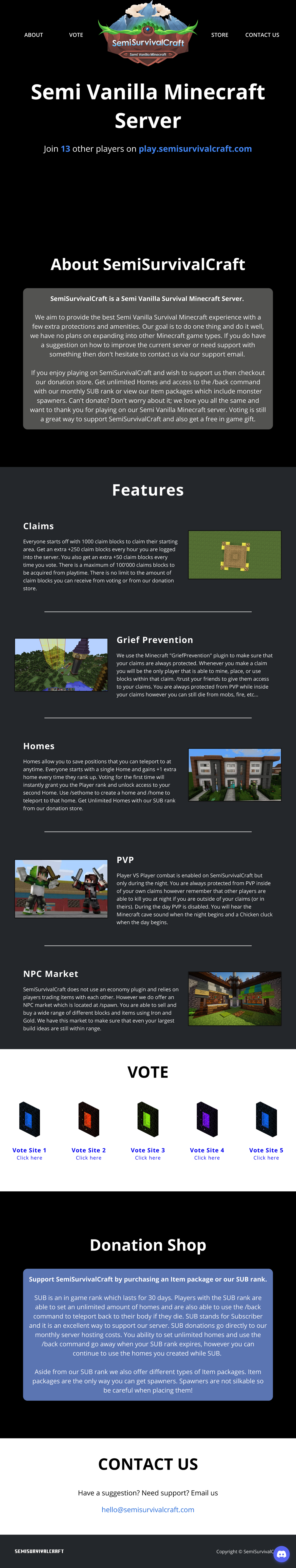 Semi Survival Craft: Ultimate Guide to Semi Vanilla Minecraft Server ...