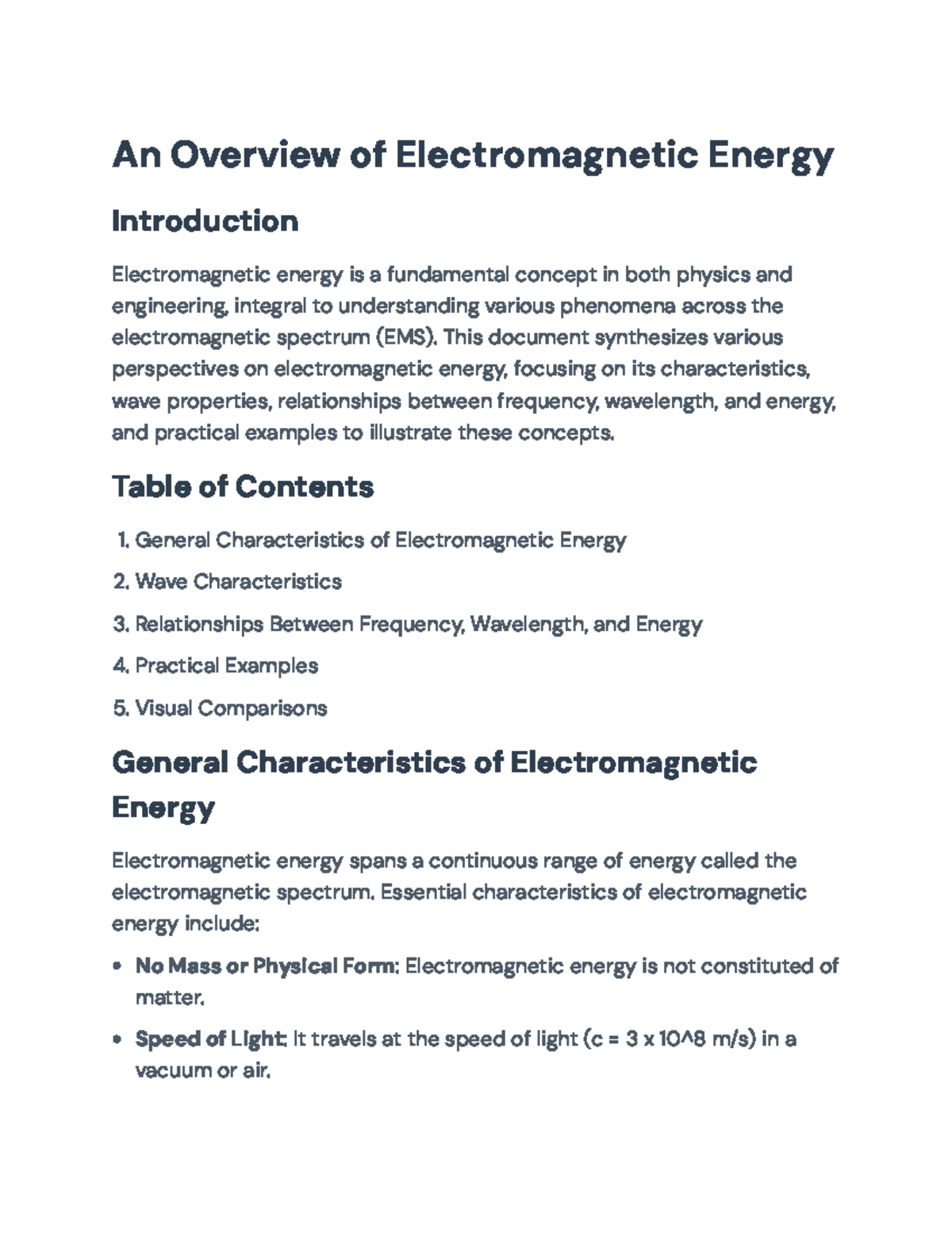 Final Exam Review: Electromagnetic Energy (Course Code: PHYS101) - An ...