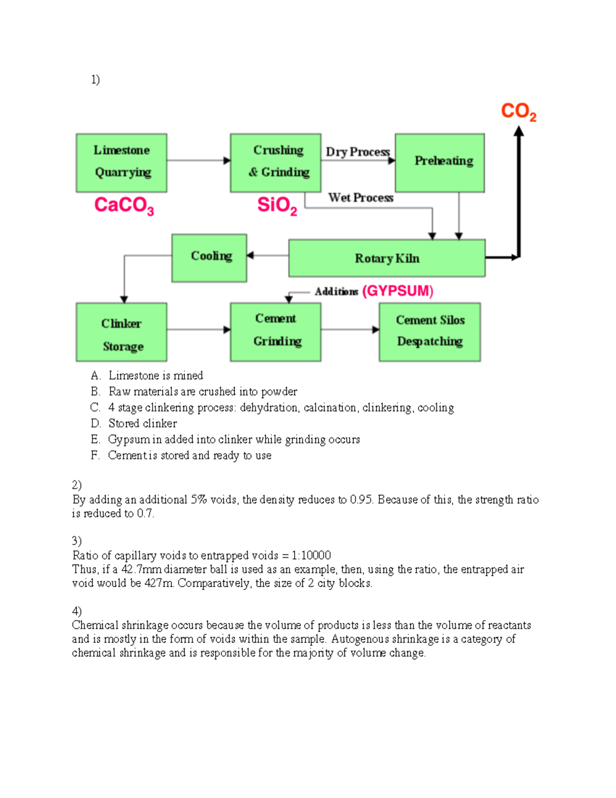 320 Cement Manufacturing Process Assignment Notes - Studocu